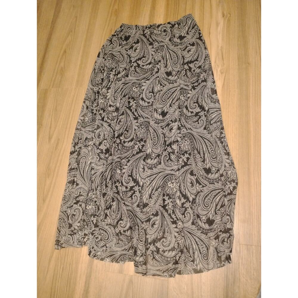 Est.1946 Womens Maxi Skirt Paisley Small Eslastic Waist Pull Over